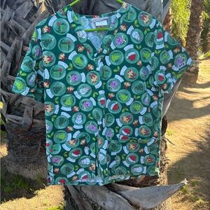 Festive Green and Red Women's Blouse